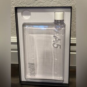 A5 Memobottle Clear 750mL 25 oz. BPA-Free Flat Water Bottle NEW (OPEN BOX)